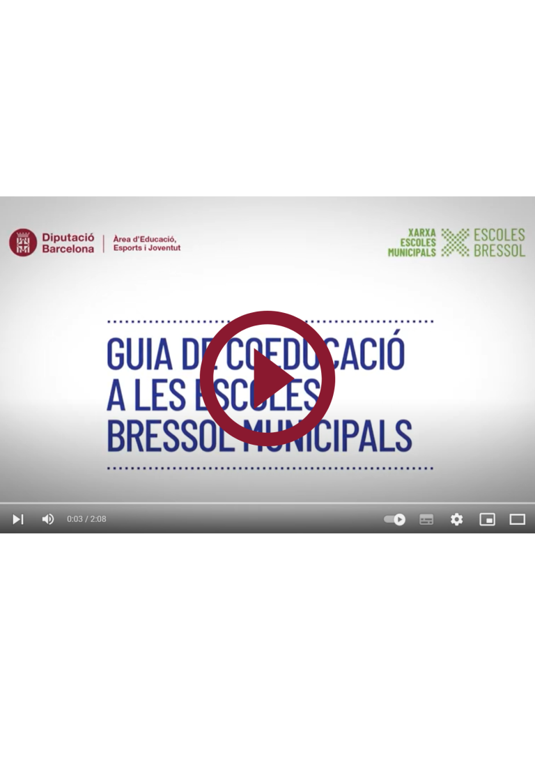 Vídeo de com utilitzar la «Guia de Coeducació a les escoles Bressol Municipals»